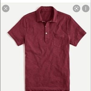 J.Crew burgundy broken in polo size large